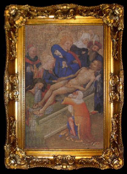 framed  school of paris or Burgundy The Entombment of Christ (mk05), ta009-2